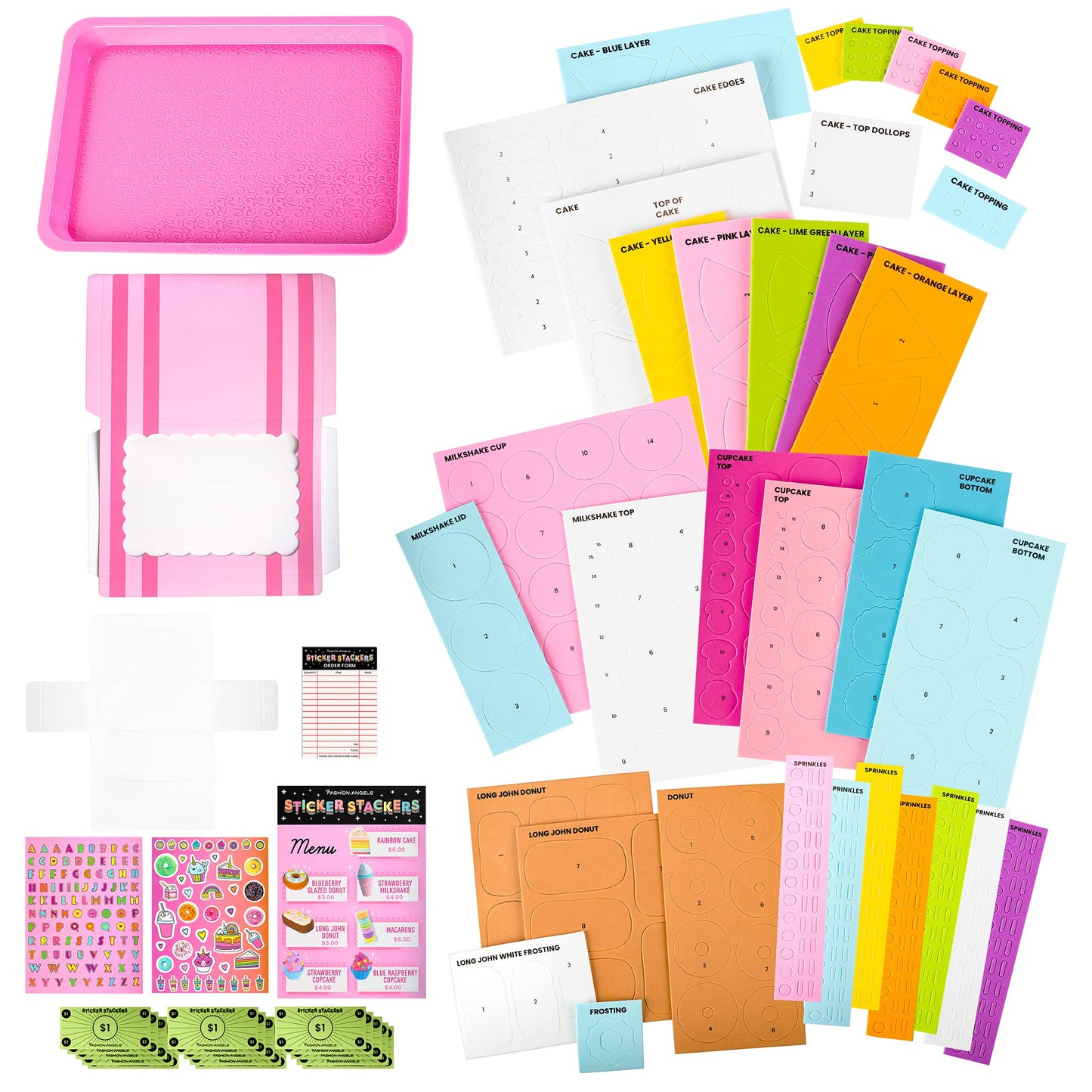 Fashion Angels - Sticker Stackers Set Confectionery, Foam Stickers For 3D Creations, Children'S Toy Food, Creative Activity, From 8 Years, F13195