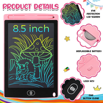 Zhehao 24 Pieces Lcd Writing Tablet Doodle Board 8.5 Inch Colorful Reusable Screen Board Pad Reusable Drawing Writing Learning E