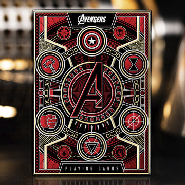 theory11 Avengers Red Edition enhanced Playing Cards - Marvel Studios' The Infinity Saga Deck