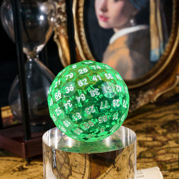 Poludie Upgraded D100 Dice, Single 100 Sided Polyhedral Dice D100 Die 50mm, D&D Dice D100 Game Dice, 100 Sided Cube with DND Dic