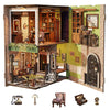 Cutebee Book Nook Kit - Diy Miniature House Dollhouse Kit For Adult And Teens, Booknook Bookshelf Decor Alley Model Build With Led Light, Gifts For Family And Friends