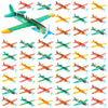 LUCKJOY 48 Pcs Airplane Toy, 8 inch Foam Airplanes for Kids,Paper Airplane Kit for Toddlers 3-5, Glider Toy Planes for Kids,Part