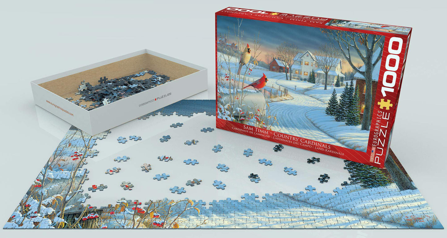 EuroGraphics Country Cardinals Puzzle, 1000 Pieces, Cardboard, Model 6000-0981
