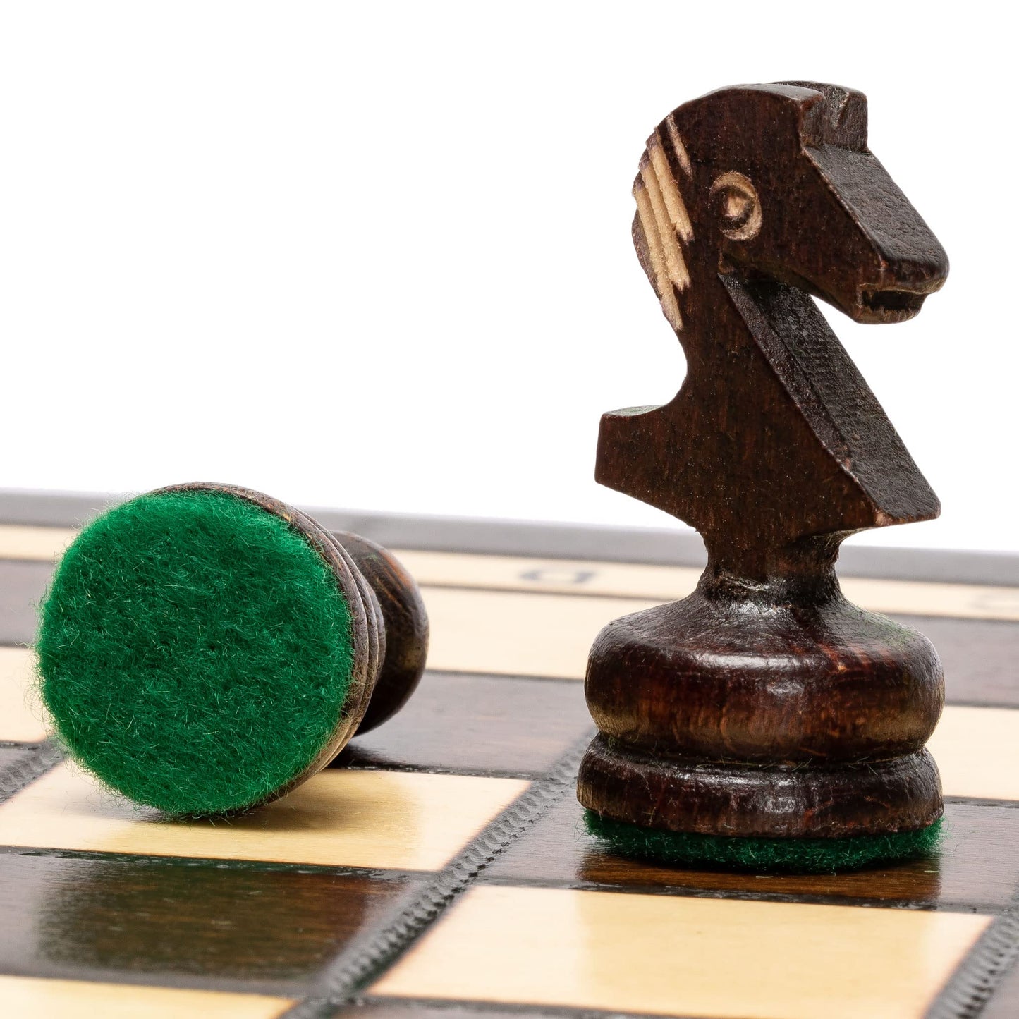 Husaria European International Wooden Chess Game Set Regal - 13.8 Inches Medium Size Chess Set With Handcrafted Chessmen And Fel
