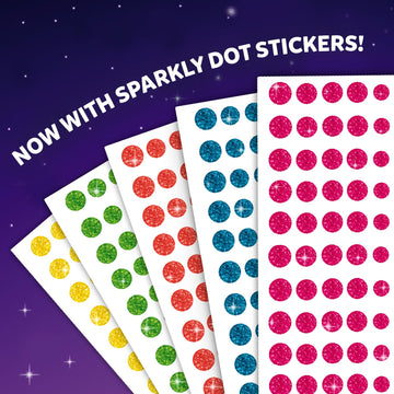 Skillmatics Dot It Sticker Art - Unicorns & Princesses, 500+ Sparkly Stickers, Mess-Free Fun for Kids, DIY Scrapbooking Craft Ki