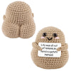 A Aifamy Positive Funny Potato Crochet Positive Big Butt Potato With Positivity Affirmation Card For Hilarious Encouragement Gag