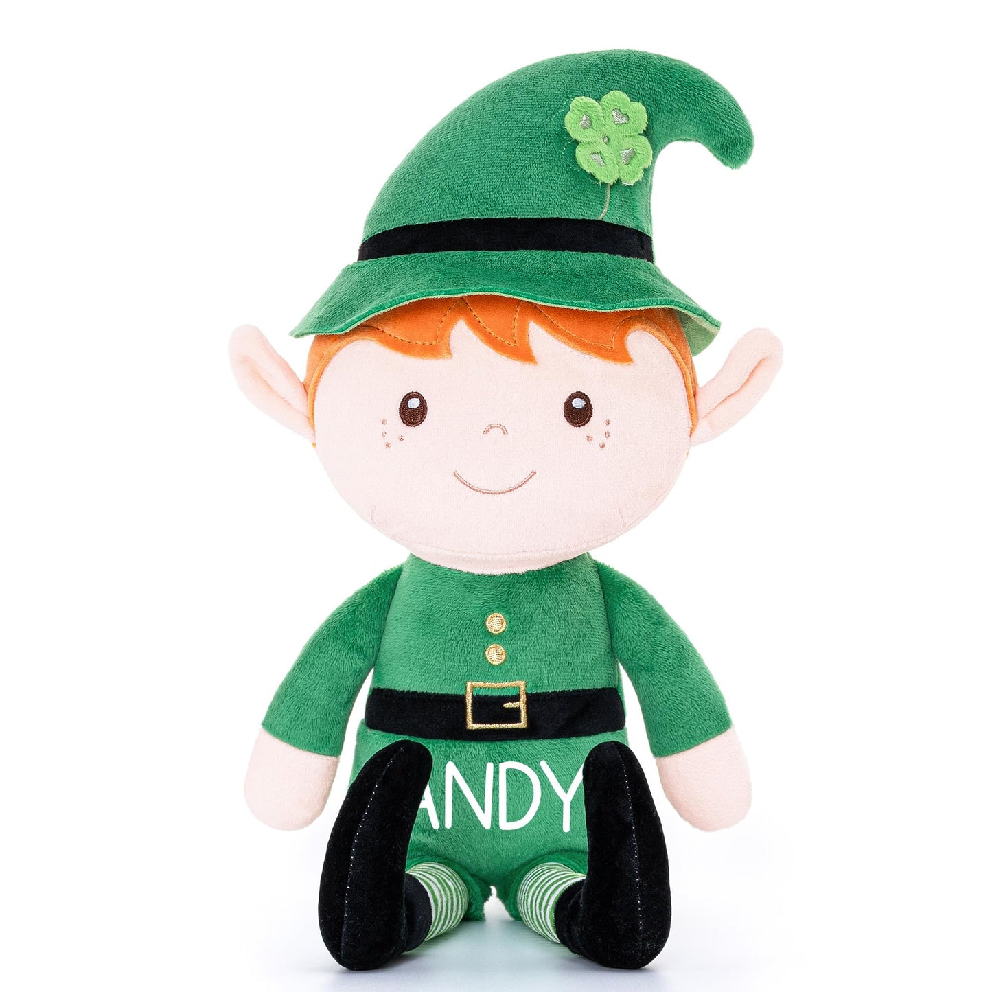 Gloveleya Personalized St Patrick'S Day Plush With Your Name - Cute Custom Boy Doll Irish Soft Plush Doll For Girls Plush Doll Customized Gifts - Muñecas De Trapo Personalizadas Para Niñas