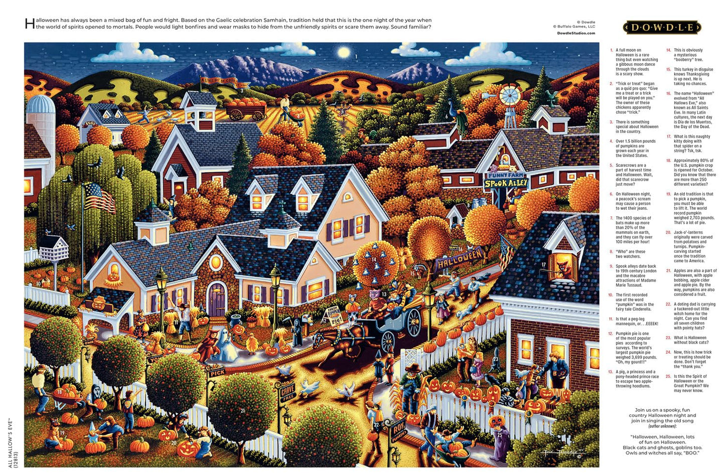 Buffalo Games - Dowdle - All Hallow'S Eve - 1000 Piece Jigsaw Puzzle For Adults -Challenging Puzzle Perfect For Game Nights - Finished Size Is 26.75 X 19.75