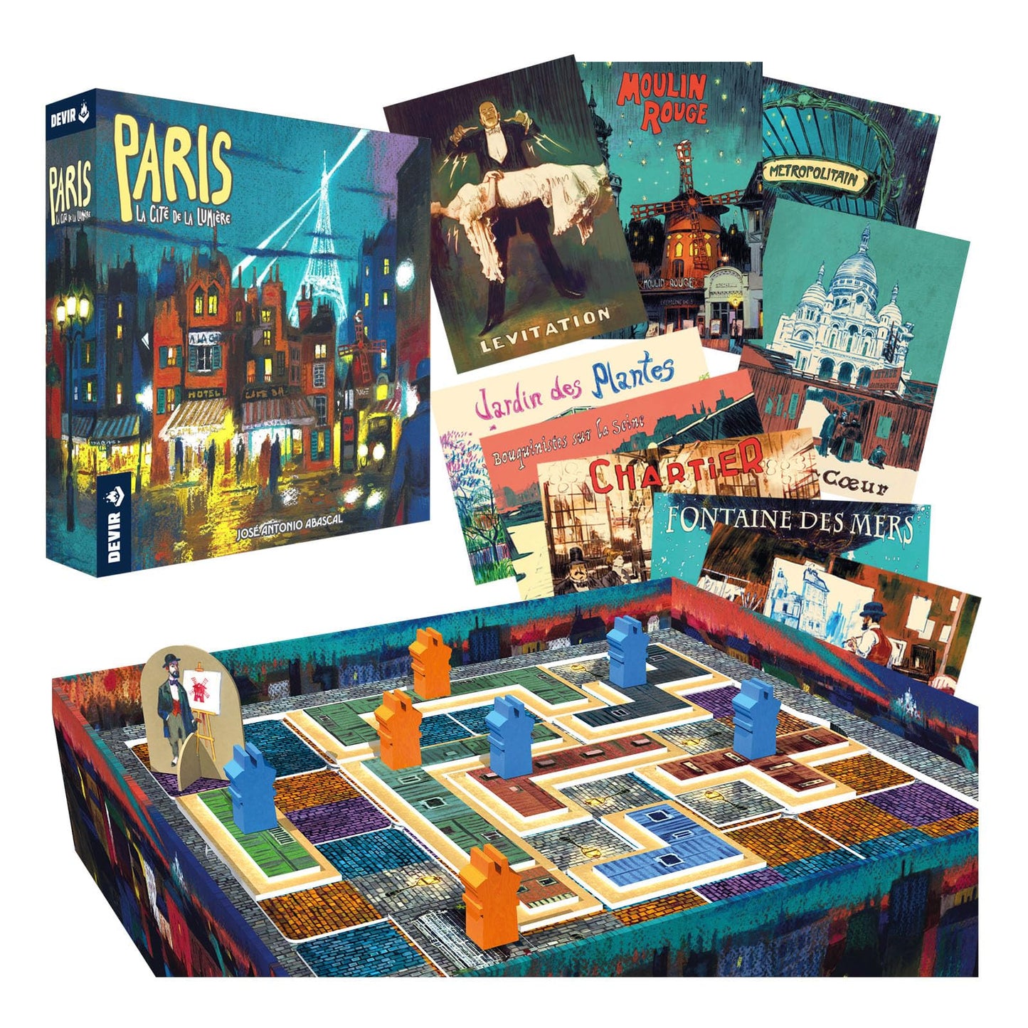 Devir Paris: La Cite De La Lumire Board Game For 2 Players, Ages 10+