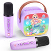 Mermaid Karaoke Microphone Machine Toys: Colorful LED Portable Bluetooth Speaker with 2 Wireless Mics Toys Gifts for 4 5 6 7 8 9