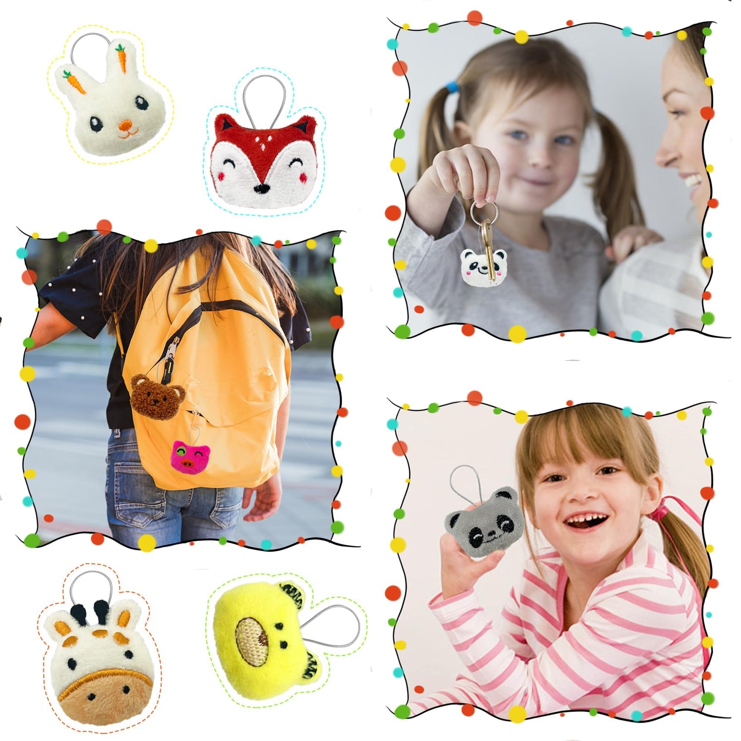 Xipegpa 30 Pcs Mini Animal Plush Toys Set Cute Small Animal Stuffed Toy Keychain For Party Favors Keychain Ornament For Goody Bag Easter Egg Stuffers Carnival Birthday Party Classroom Prizes