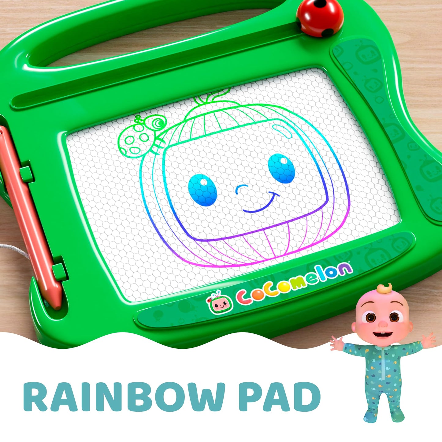 Lollipop Magnetic Board Cocomelon Travel Sketcher | Drawing Pad For Kids With Magnetic Pen - Creative Play On The Go Great Cocomelon Toys For Girls And Boys