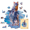 Wudhank Wooden Puzzles for mature-themed Cat Tiger Wooden Jigsaw Puzzles Unique Shape Wooden Jigsaw Puzzle Best Gift for Family Game (M-11.4 * 8.7in-155pcs)