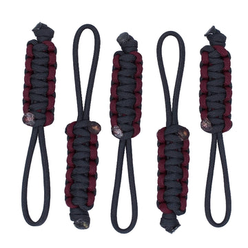 Bubbasgaragetv - Large Heavy Duty Paracord Zipper Pulls (Maroon)