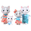 Honey Bee Acres The Purringtons Cat Family, 4 Miniature Doll Figures, Small