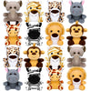 Elcoho 16 Pieces Safari Mini Stuffed Jungle Animal Set Small Stuffed Forest Animal 3.75 Inch Animal Keychain Plush Toys For Animal Themed Parties Kids Birthday(Sitting)