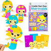 Vkpi 4 Pieces Eva Foam Art Crafts Gift Kit, Creative Make Your Own Mermaids, Cartoon Foam Paper Craft Projects For Kids Ages 4+