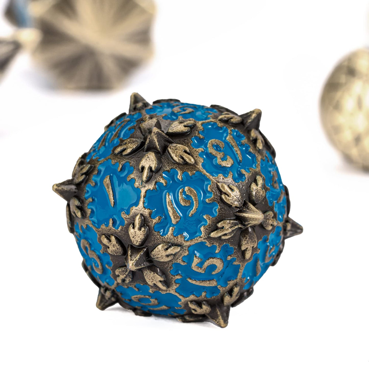 Udixi Dragon Metal Dice Set D&D, 7-Die Polyhedral Dice Set With Unique Shape For Dnd Dungeons And Dragons Role Playing Games(Bro