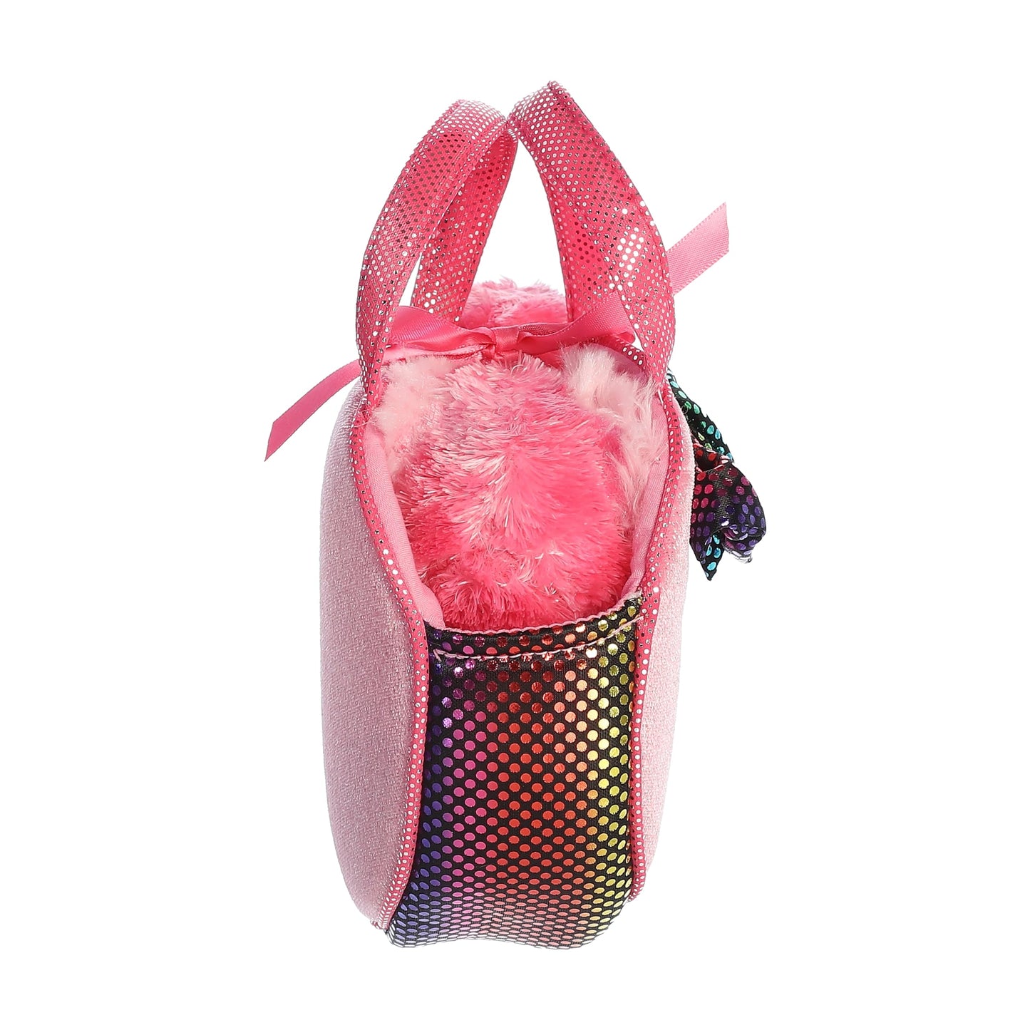 Aurora® Fashionable Fancy Pals™ Fabulous Flamingo Stuffed Animal - On-The-Go Companions - Stylish Accessories - Multicolor 7 Inches