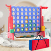 Tigasy Giant 4 Row Game with Carrying Bag and Mesh Fabric .Giant 4-to-Score Game Set Suitable for Indoor and Outdoor Holiday Par