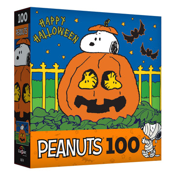 RoseArt Peanuts Happy Halloween 100-Piece Jigsaw Puzzle for Kids & Adults - Multi-Colored, Model 8674ZZB, Paper Material