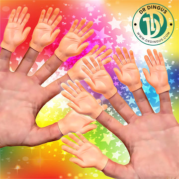 Finger Hands - 10 Pack - enhanced Rubber Little Tiny Finger Hands - Fun and Realistic Design - Ideal for Puppet Show Gag Present Fun for All Kids!