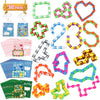 Dbpbtou 30 Pack Valentines Day Gifts For Kids-Wacky Tracks With Valentines Cards, Fidget Snake Puzzles Toys For Stress Relief, V