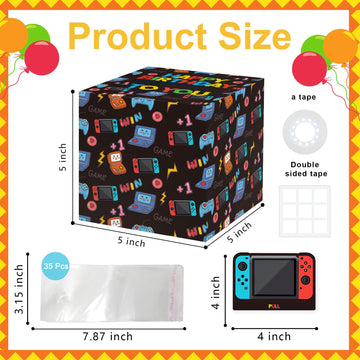 Azbuk Birthday Money Box For Cash Gift Pull Money Box For Cash Gift Money Pull Box For Cash Gift Happy Birthday Card And 35Pcs Transparent Bags Birthday Gifts For Boys Girls Best Friend Child Kids