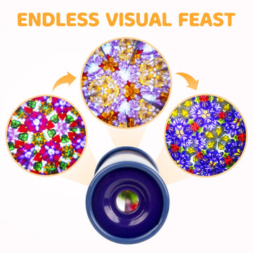 D-Fantix Classic Tin Kaleidoscope For Kids, 2 Pack Retro Toys - Educational Toys With Metal Body. Girl Birthday Party Favors Dec