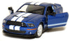 KiNSMART 1:38 Scale Die Cast Metal Model Muscle Car - 2007 Ford Shelby GT500, Blue, 5 inches, KT5310D-Blue, Racing Stripes