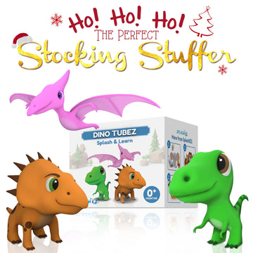 Splashez Mold Free Bath Toys For Babies & Toddlers, Dinosaur No Hole Bath Toys For Kids, Toddler Gift, No Mold Bathtub Water Dino Set For Kids, Pool, Bpa-Free, Fun, Infant Ages 1 3 6 12 18 Months