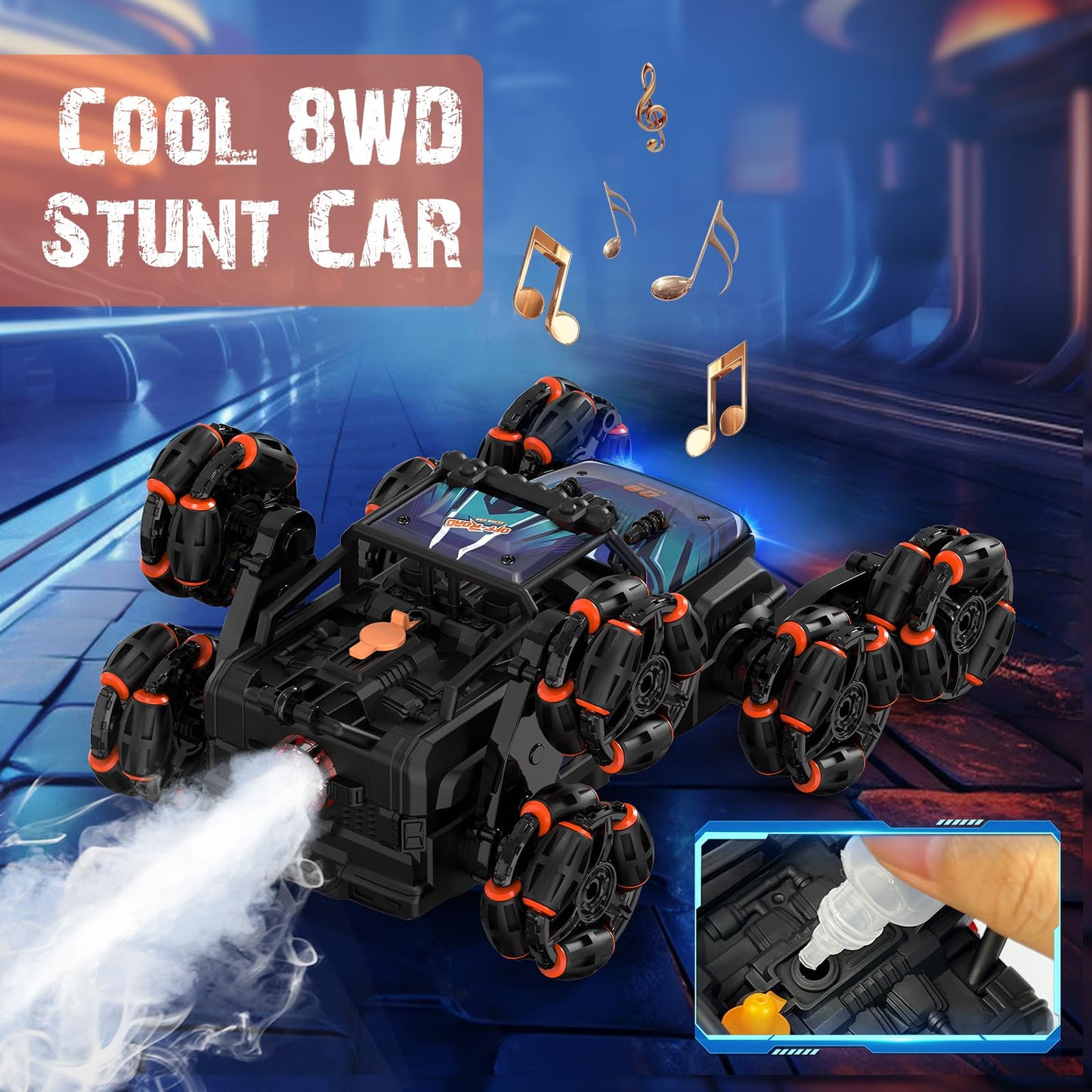 8WD Gesture Sensing Stunt Rc Cars,Toys for Ages 8-13 Remote Control Climbing Car,2.4Ghz Hand Controlled Rc Car with Spray 360 Ro