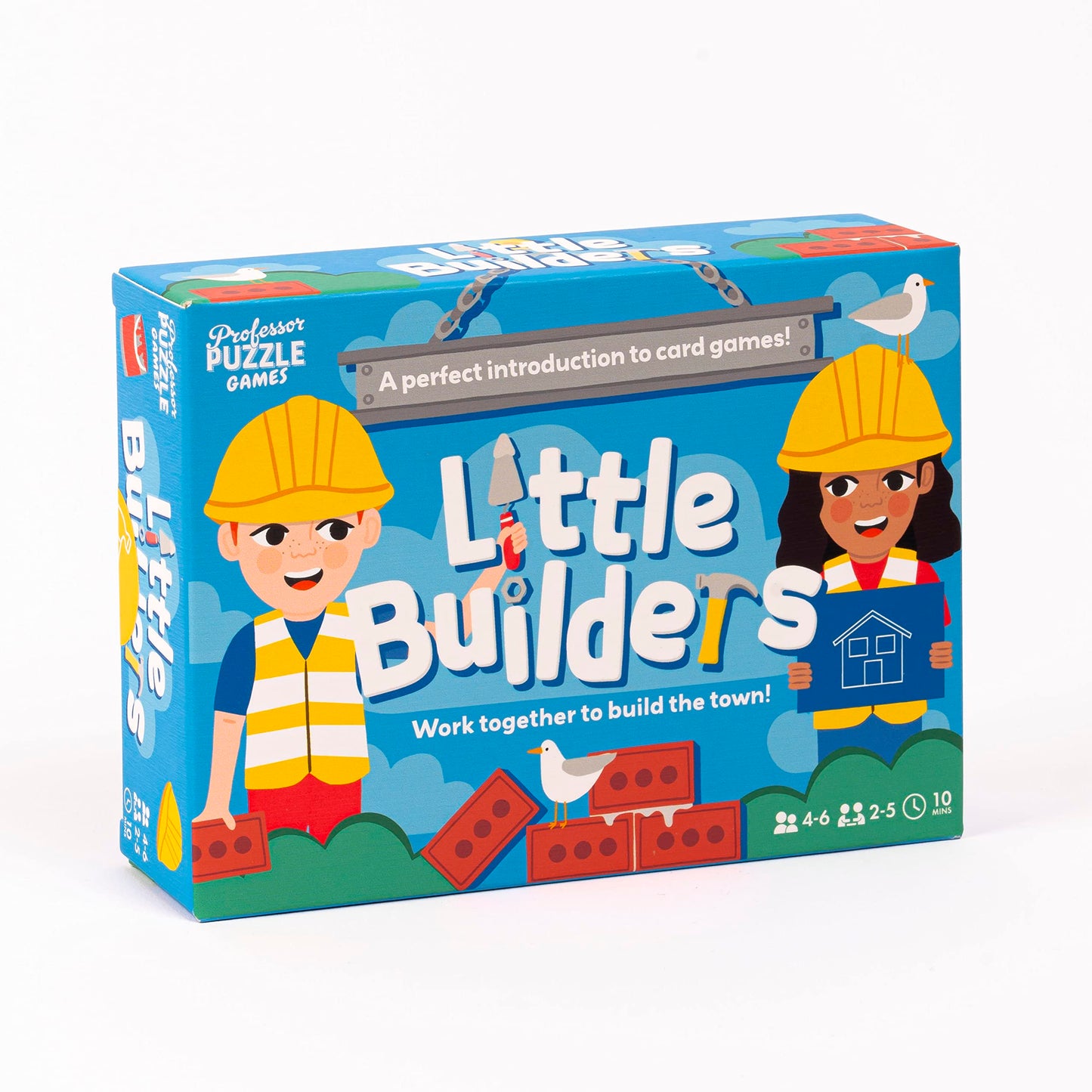Professor PUZZLE Little Builders Game - Blue Cardstock, One Size, Model CSGBUILDERS - Work Together to Build The Town!