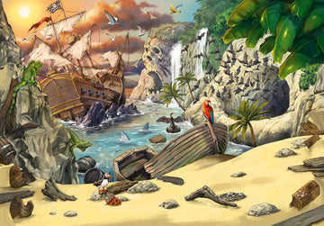 Ravensburger Escape Kids Puzzle - Pirates Peril | 368 Piece Jigsaw Game for Kids | Engaging Storyline with Hidden Riddles | Quality Materials Matte Finish | FSC Certified Climate Pledge Friendly