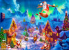 Huadada Christmas Puzzles 1000 Pieces For Adults - Aurora Christmas Eve- Jigsaw Puzzles For Adults And Kids 1000 Piece Holiday Jigsaw Puzzle Small Town Christmas