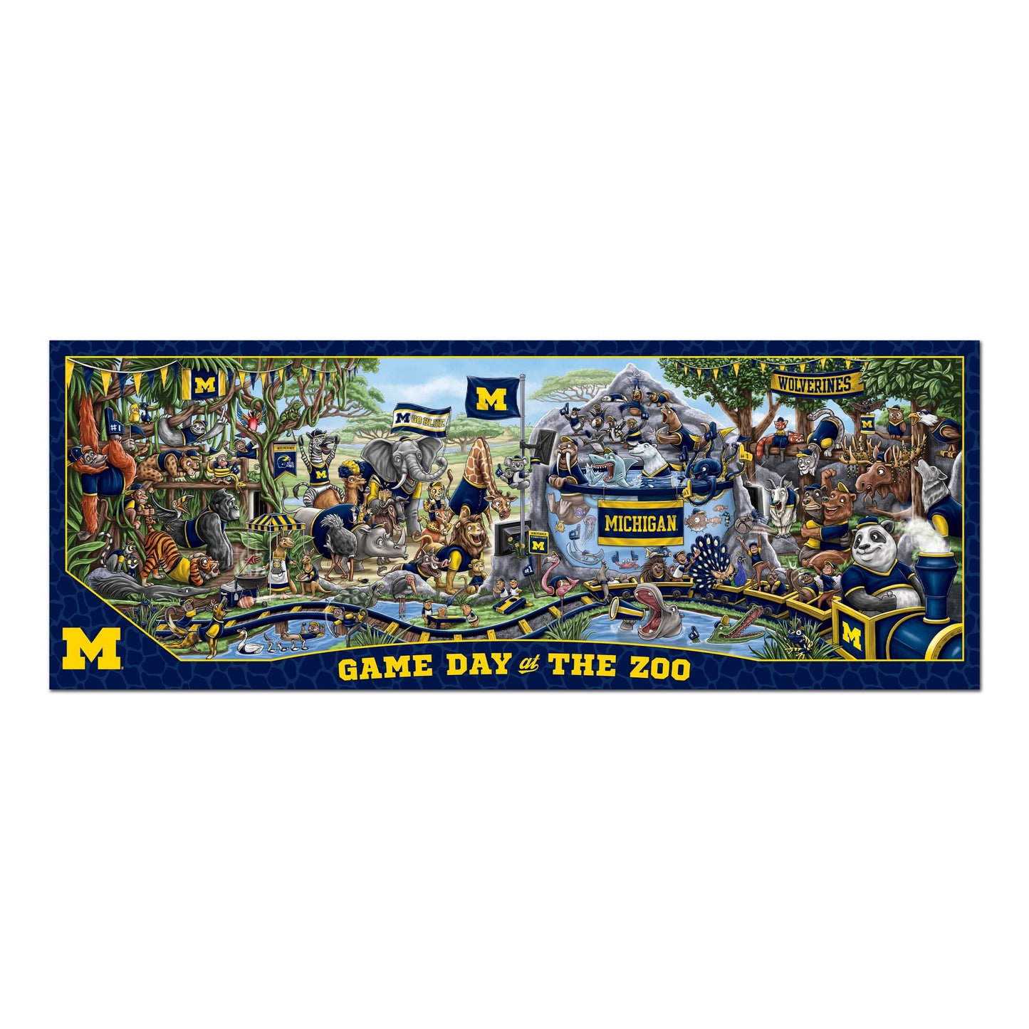 Youthefan Ncaa Michigan Wolverines Game Day At The Zoo 500Pc Puzzle