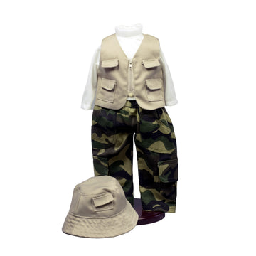 The Queen'S Treasures 18 Inch Doll Clothes & Accessories, 4 Pc Fishing Outfit With Pants, Hat, Vest & Shirt, Compatible For Use With American Girl Dolls, Doll Not Included