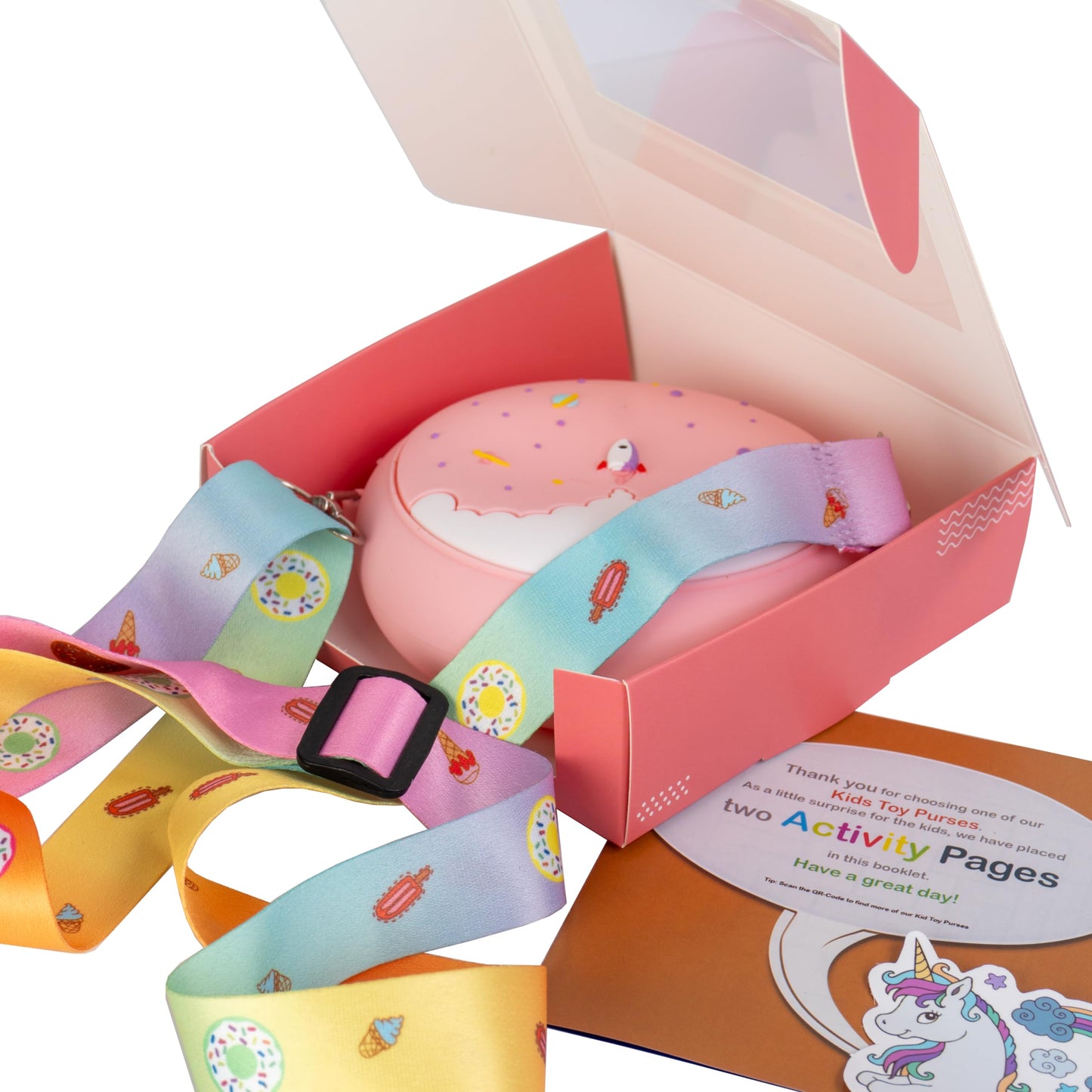 CONTRACONTACT Sweet Kids Purse Space Travel in Pink in a Box as Gift for Future Girl Astronauts, Kids Toys for Age 3 4 5 Year ol