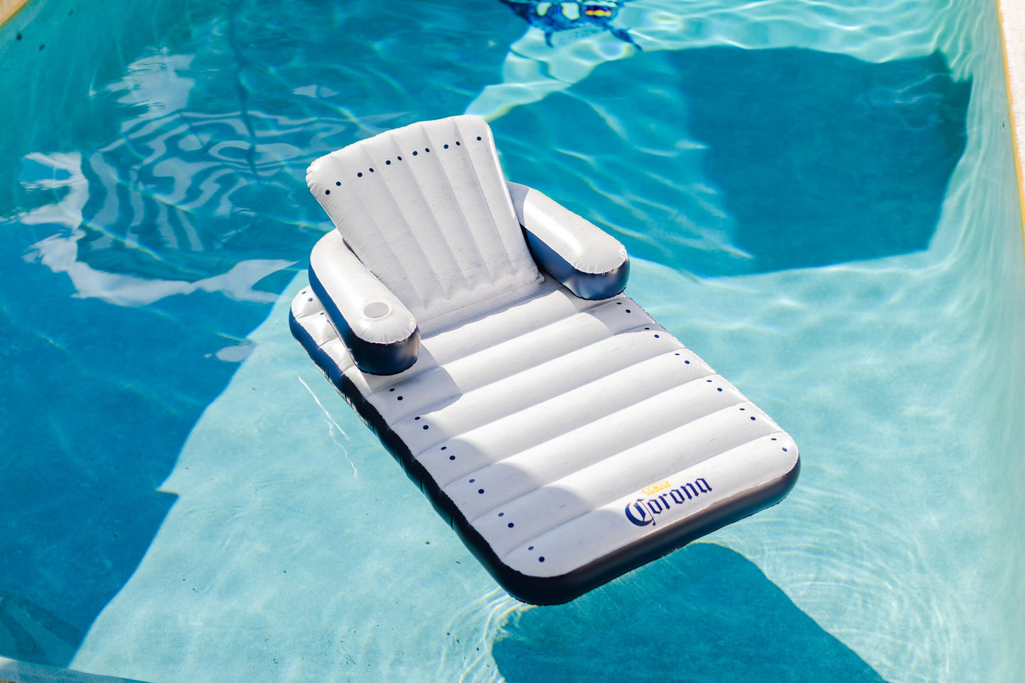 Corona Adirondack Pool Chair Float - Back, Leg, & Arm Rests, And Cup Holder - Pool Floating Chair For Adults