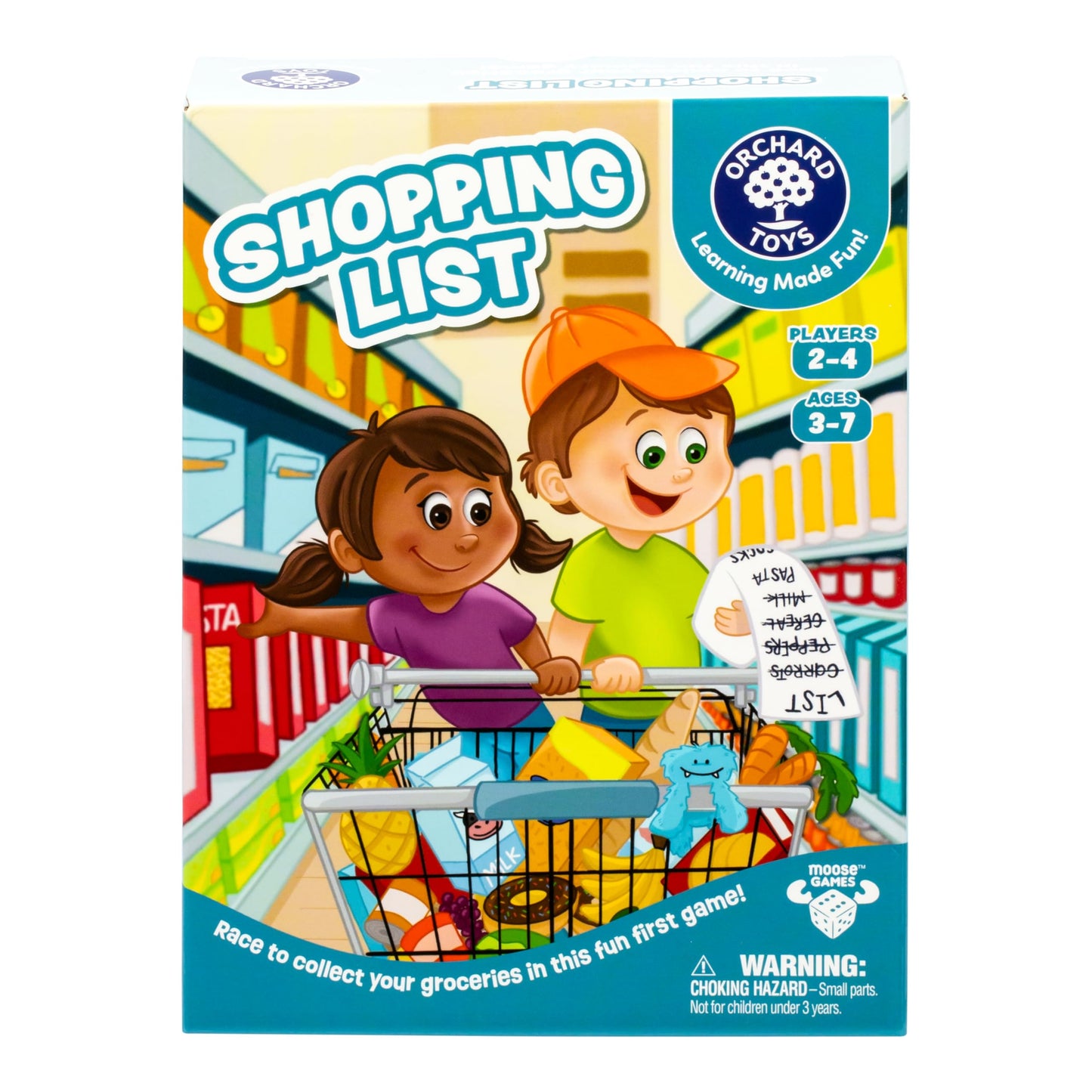 Orchard Toys Shopping List Game - New Art Race To Collect Your Groceries In This Fun Memory Game, Age 3-7, 2-4 Players