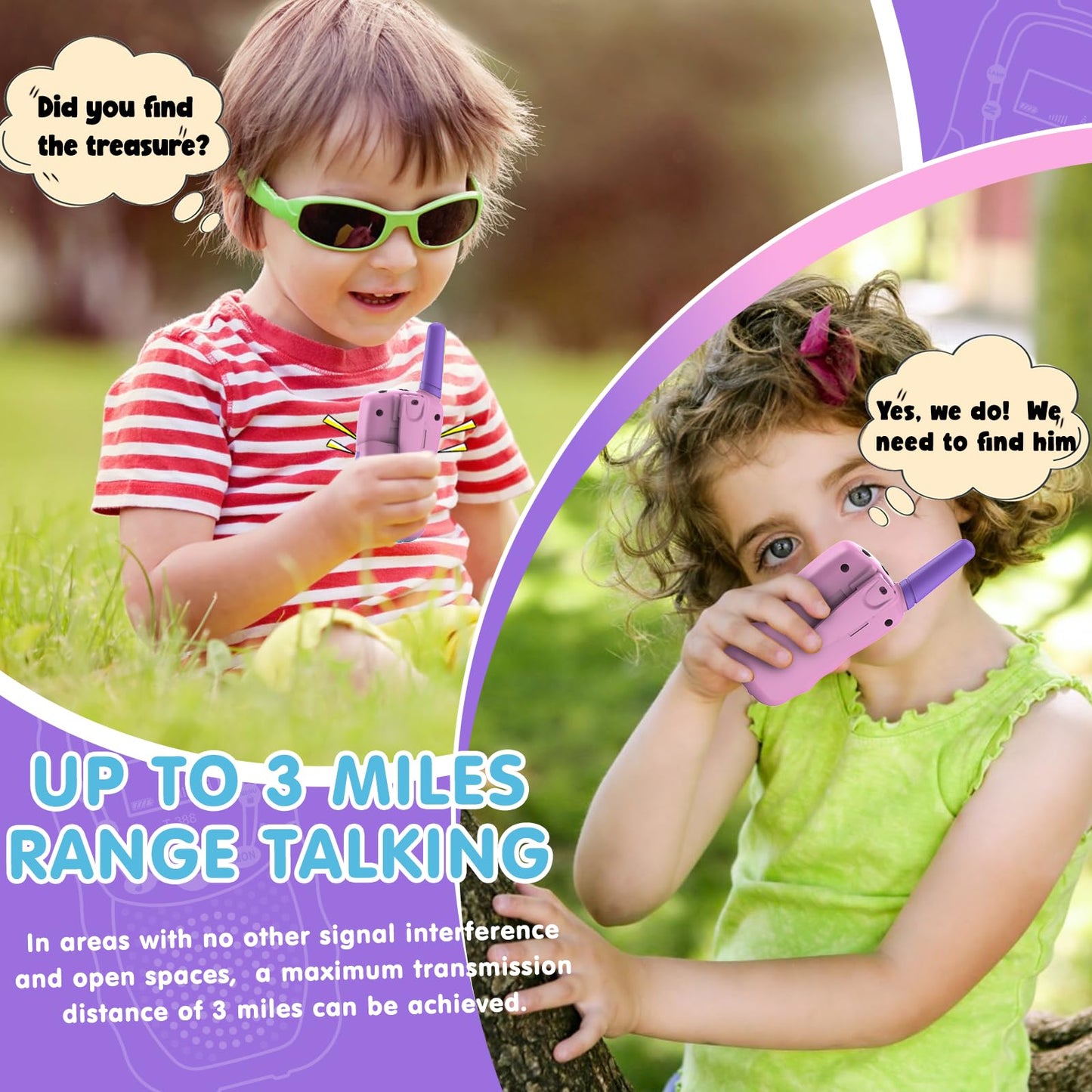 Selieve Toys For 5-12 Year Old Children'S, Walkie Talkies For Kids 22 Channels 2 Way Radio Toy With Backlit Lcd Flashlight, 3 Mi