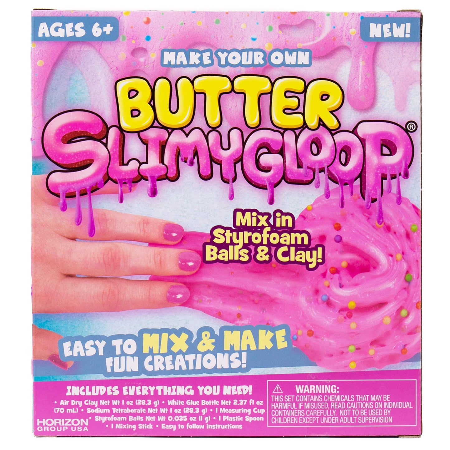 Slimygloop Make Your Own Cookie Butter Diy Slime Kit By Horizon Group Usa, Mix & Create Super Stretchy, Squishy, Gooey, Buttery, Putty, Slime - Pink