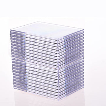 UTCTBC Trading Card Sleeves Top Loaders 20 pcs Hard Acrylic Card Protector Clear Card Brick + 5 Display Stand Fit for Standard S