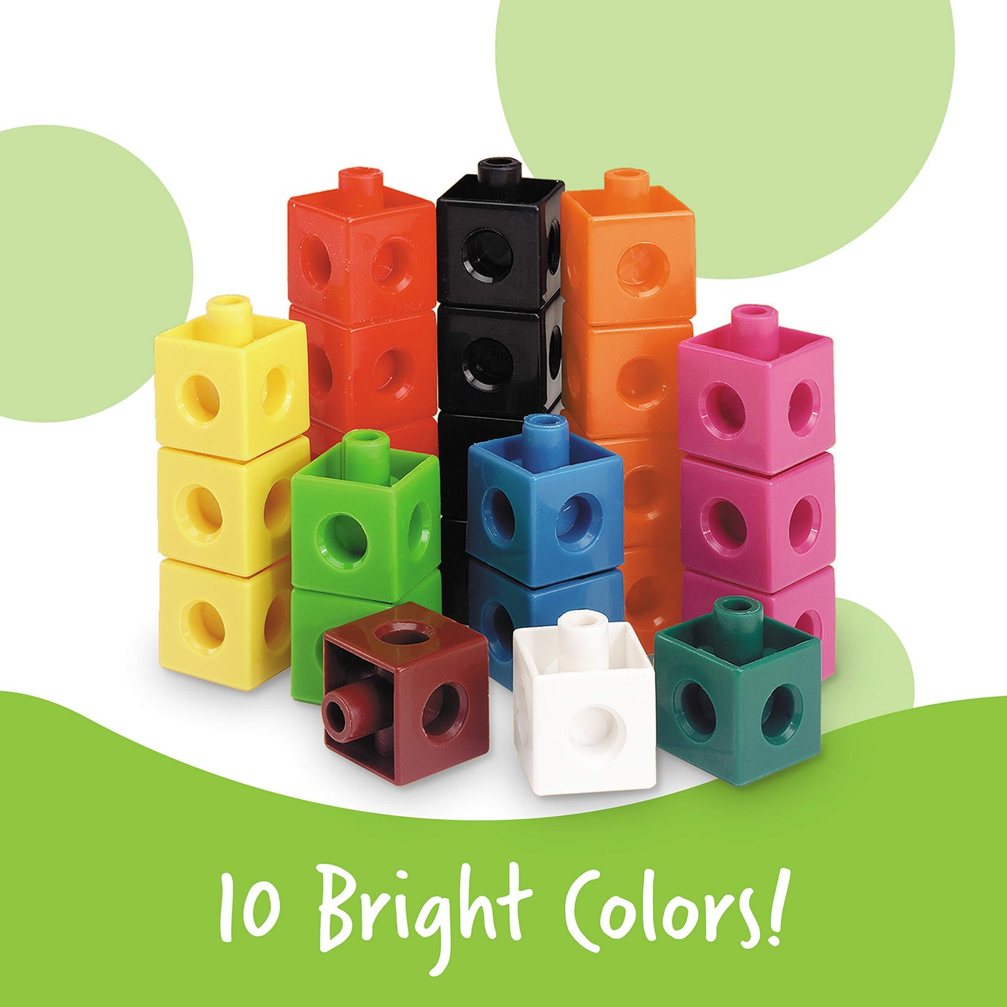 Learning Resources Snap Cubes - 100 Pieces, Ages 5+ Homeschool And Classroom Supplies, Educational Counting Toy, Math Games For