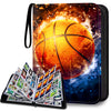 HESPLUS Basketball Card Binder - 900 Pockets, PU Material, Starry Basketball Design, Model HPEV158-BASKETBALL-900