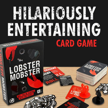 Ginger Fox - Lobster Mobster Card Game Hilarious Family Card Games with Fun Challenges Fast-Paced Family Games for Kids and mature-themeds Party & Travel Game Ages 8+ 80 Cards
