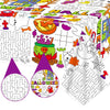 Paper Giant Halloween Coloring Poster Tablecloth For Kids Witch Ghost Pumpkin Activity Large Color-In Paper Poster Table Cover F