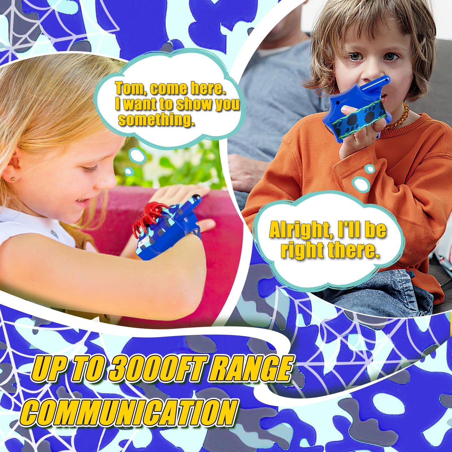 Walkie Talkies For Kids Toys For Boys Girls 4-6 6-8, Long Range 2 Way Radio Outdoor Hiking Camping Gear Birthday Gift For Ages 3