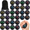 Glimin 48 Pcs Motivational Stress Balls Bulk 1.97 Inch Black Inspirational Quotes Stress Balls with Drawstring Bag to Relieve An