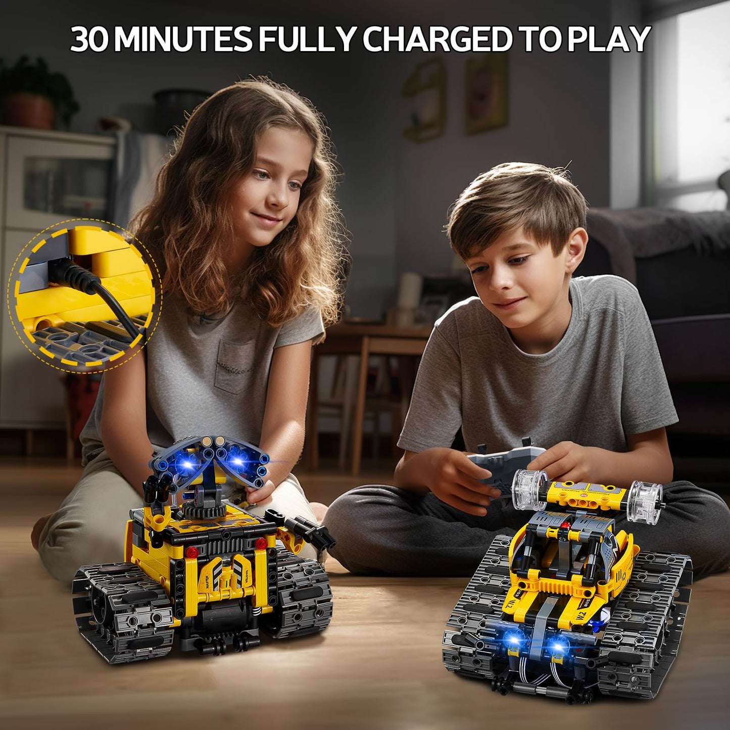 Sillbird Robot Building Kit With Remote Control Gifts For Kids Boys Ages 8-13, Coding Stem Robotic Technic Racer Car Toys For Birthday, Build 6In1 Model With 631 Pieces